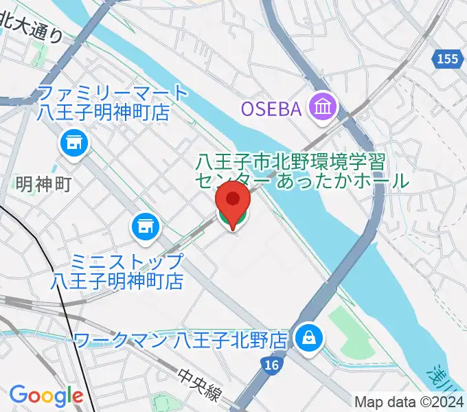 あったかホール 八王子市北野環境学習センターの地図