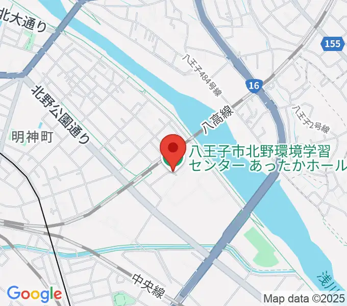 あったかホール 八王子市北野環境学習センターの地図
