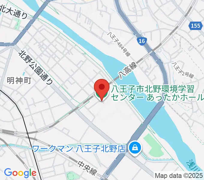 あったかホール 八王子市北野環境学習センターの地図