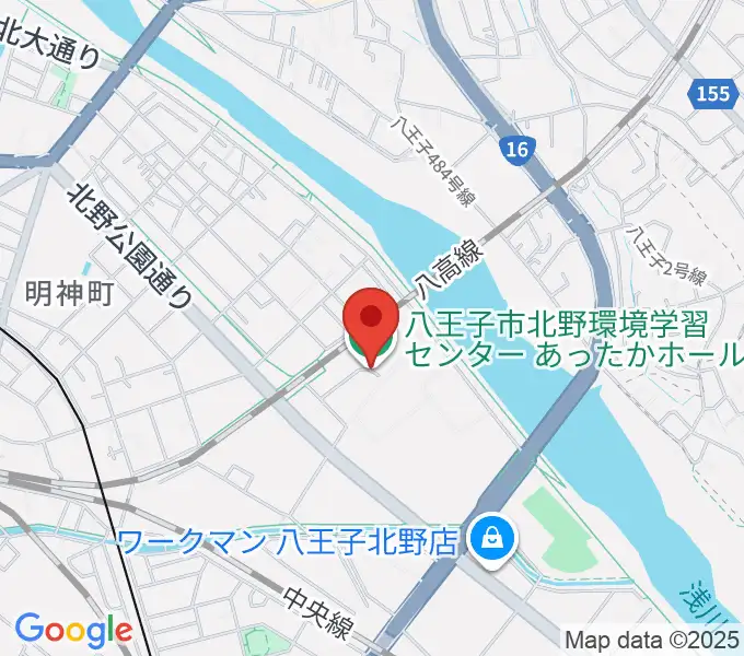 あったかホール 八王子市北野環境学習センターの地図