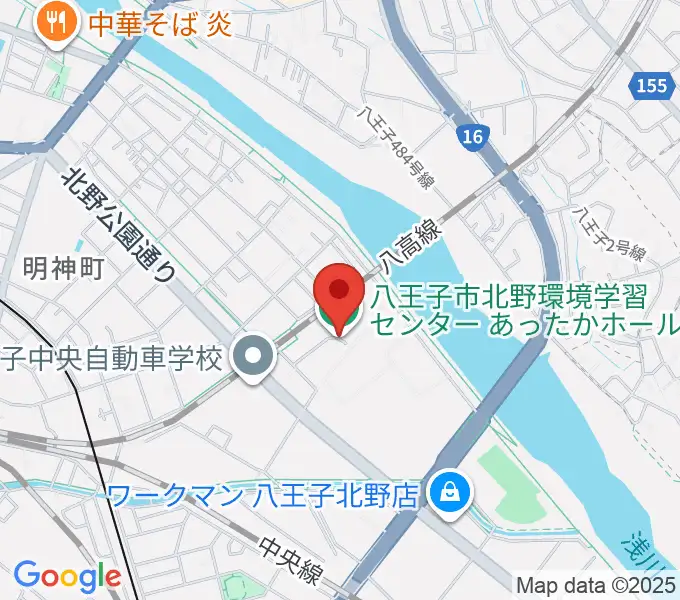 あったかホール 八王子市北野環境学習センターの地図