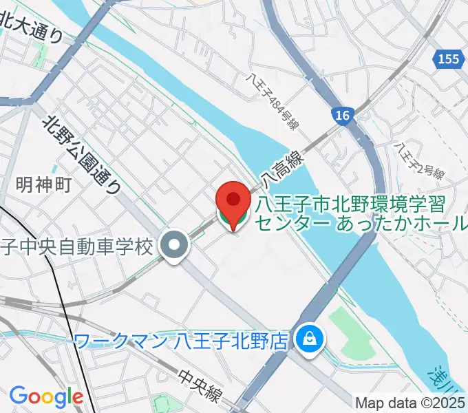 あったかホール 八王子市北野環境学習センターの地図
