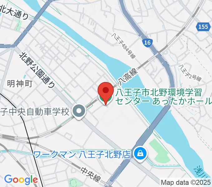 あったかホール 八王子市北野環境学習センターの地図