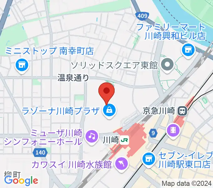 ラゾーナ川崎プラザソルの地図