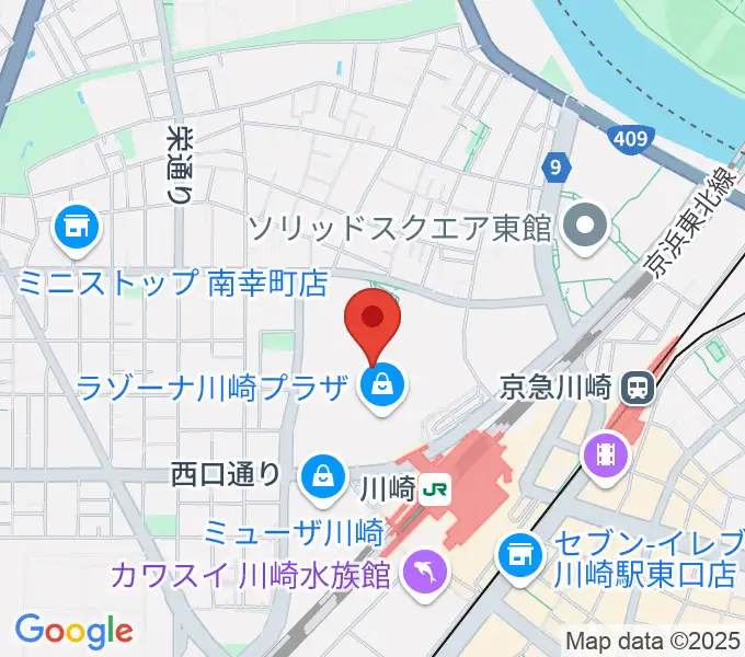 ラゾーナ川崎プラザソルの地図