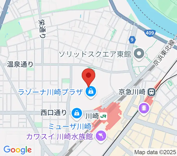 ラゾーナ川崎プラザソルの地図