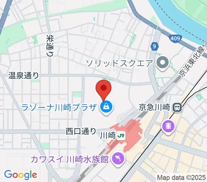 ラゾーナ川崎プラザソルの地図