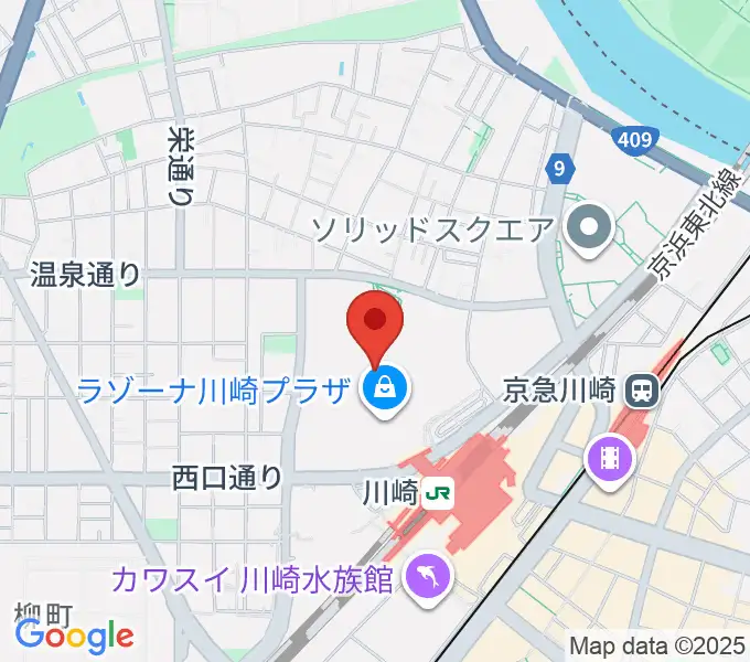 ラゾーナ川崎プラザソルの地図
