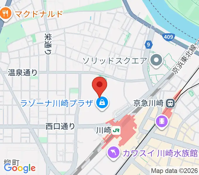 ラゾーナ川崎プラザソルの地図
