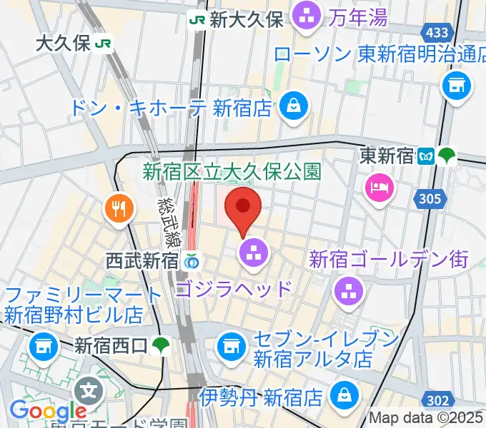 新宿FACEの地図