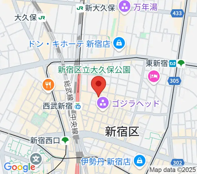 新宿FACEの地図