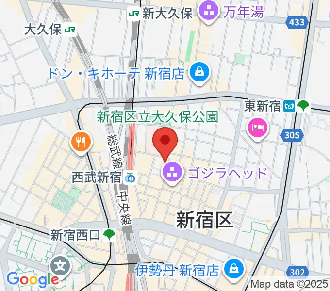 新宿FACEの地図