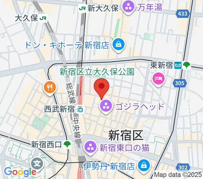 新宿FACEの地図
