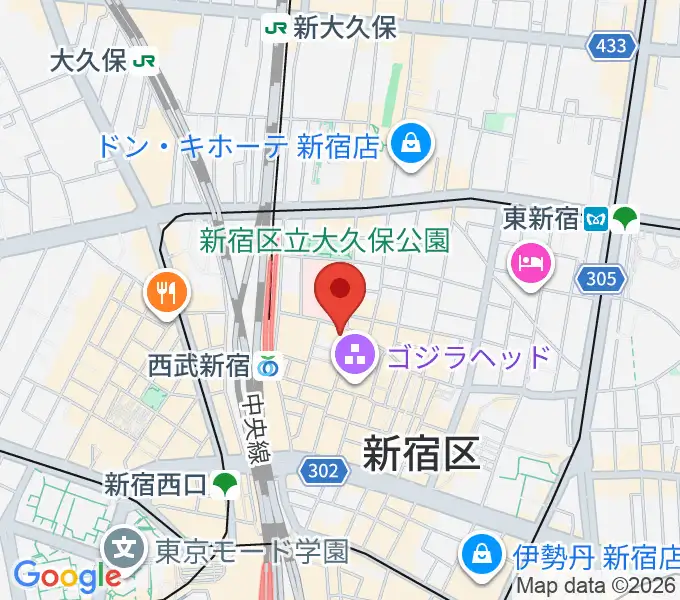 新宿FACEの地図