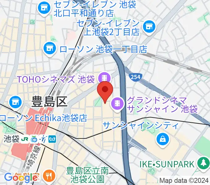 としま区民センターの地図