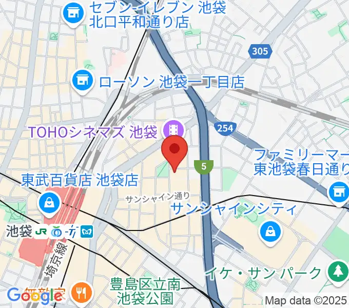 としま区民センターの地図