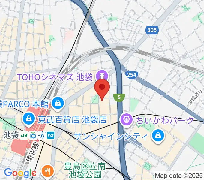 としま区民センターの地図