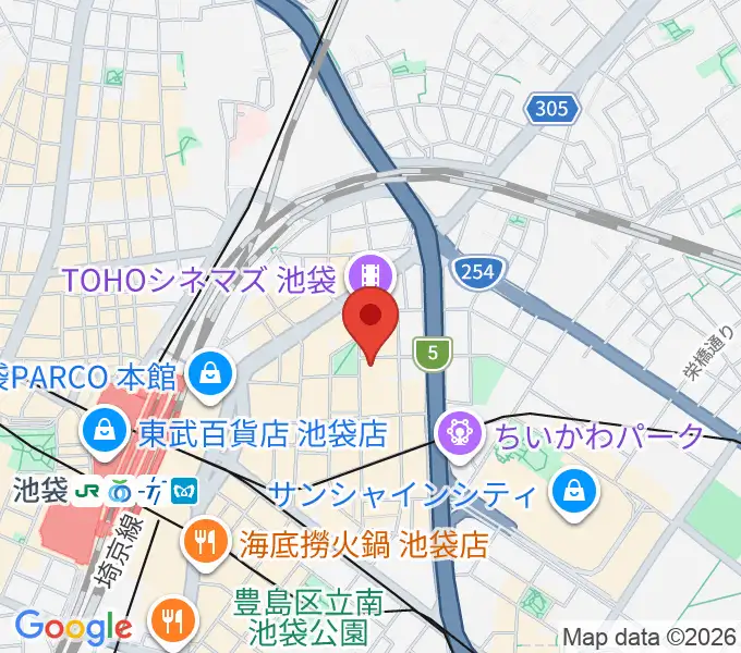 としま区民センターの地図