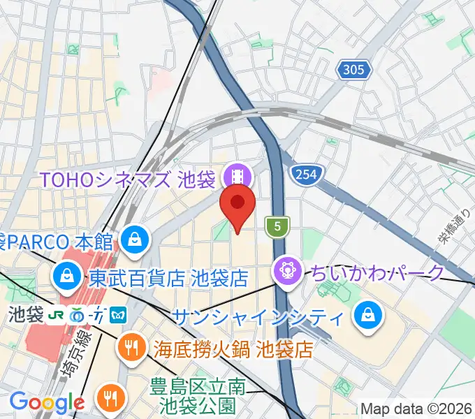 としま区民センターの地図