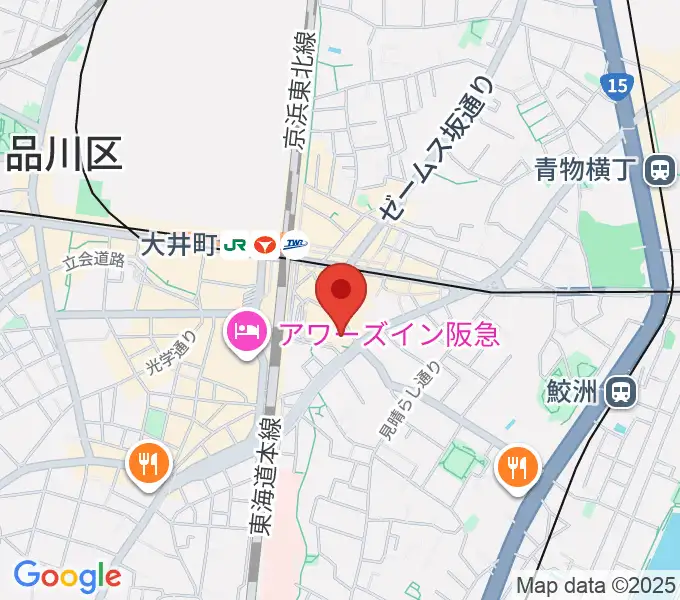 きゅりあん 品川区立総合区民会館の地図