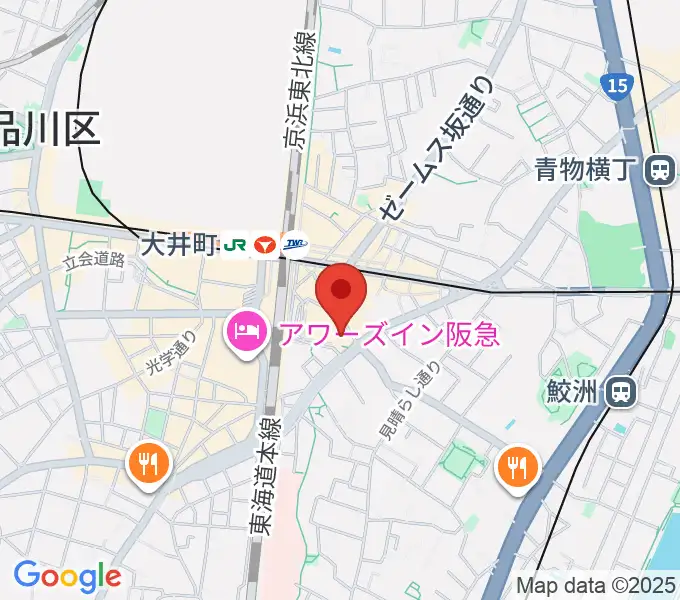 きゅりあん 品川区立総合区民会館の地図