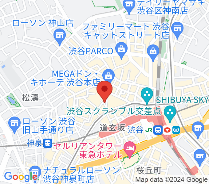 渋谷RUBY ROOMの場所