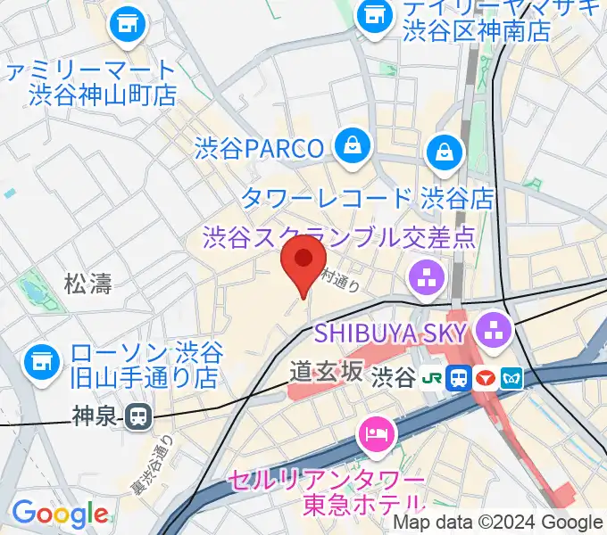 渋谷RUBY ROOMの地図