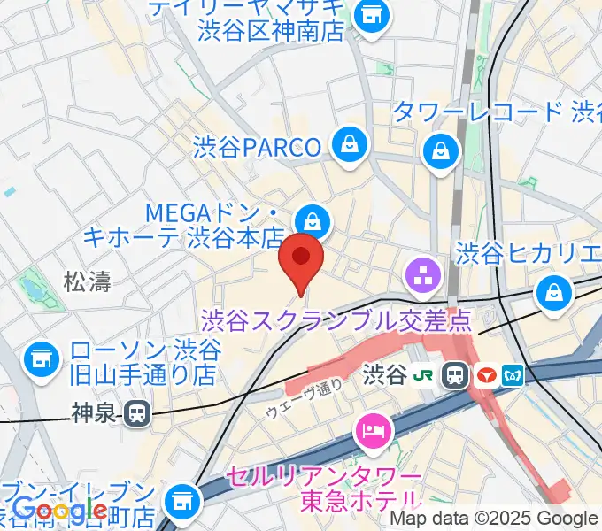 渋谷RUBY ROOMの地図