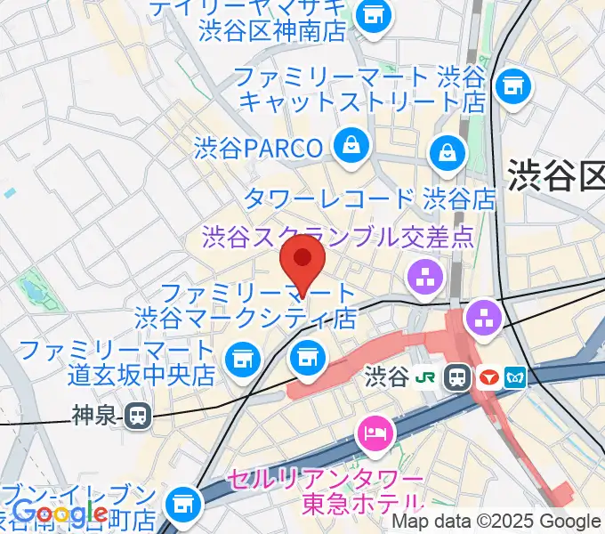 渋谷RUBY ROOMの地図
