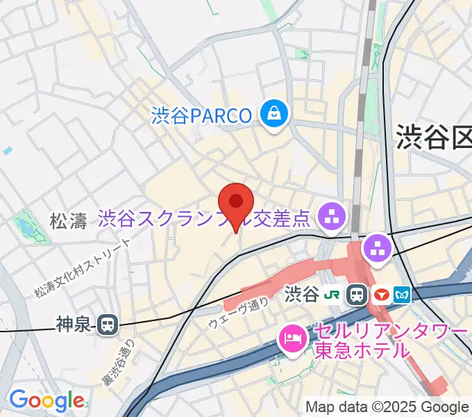 渋谷RUBY ROOMの地図