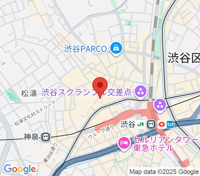 渋谷RUBY ROOMの地図