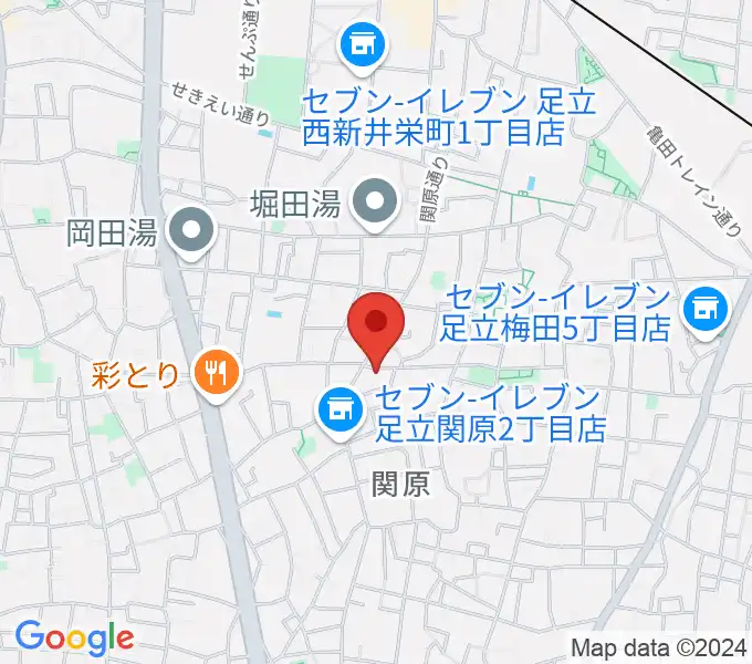 西新井カフェ・クレールの地図