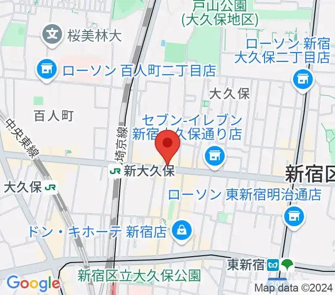 新大久保アースダムの地図