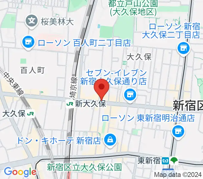 新大久保アースダムの地図