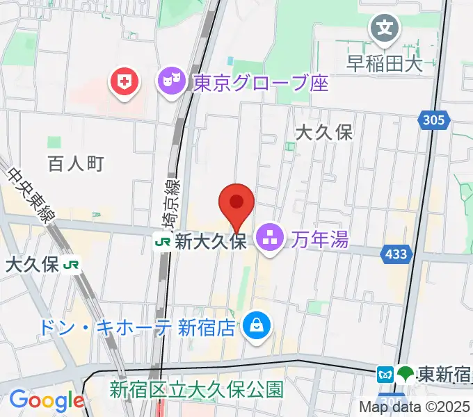 新大久保アースダムの地図