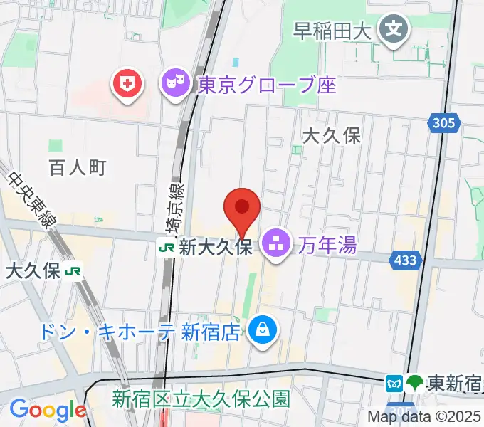 新大久保アースダムの地図