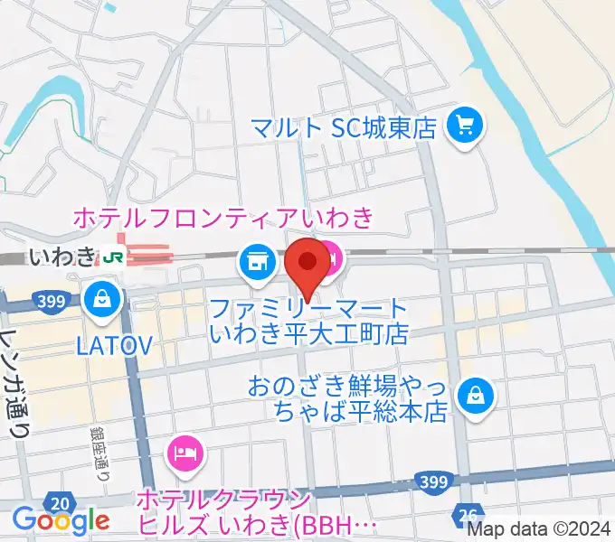 いわきソニックの地図