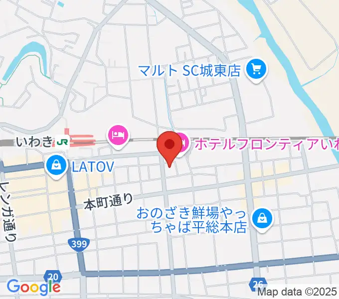いわきソニックの地図