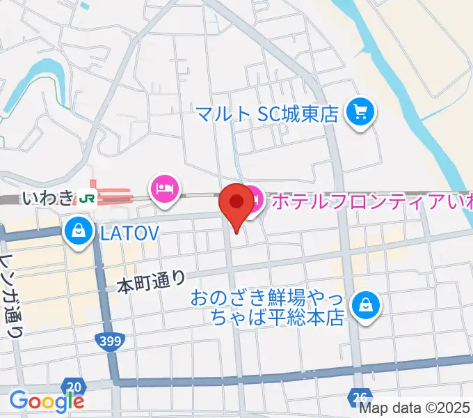いわきソニックの地図