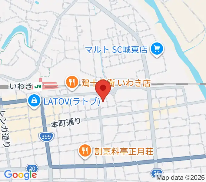 いわきソニックの地図