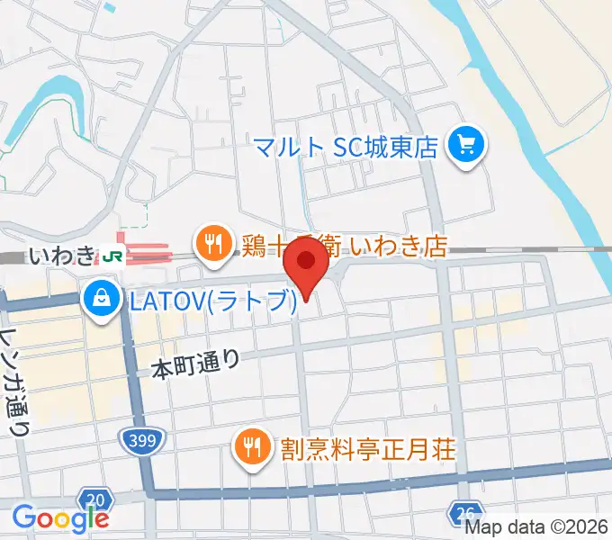 いわきソニックの地図