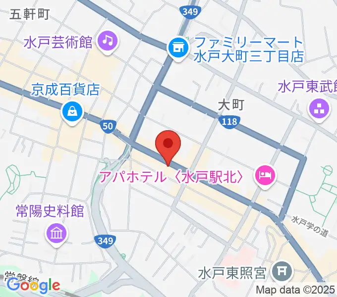水戸SONICの地図