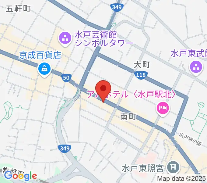 水戸SONICの地図