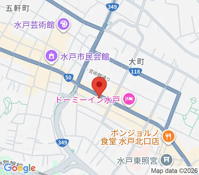 水戸SONICの地図