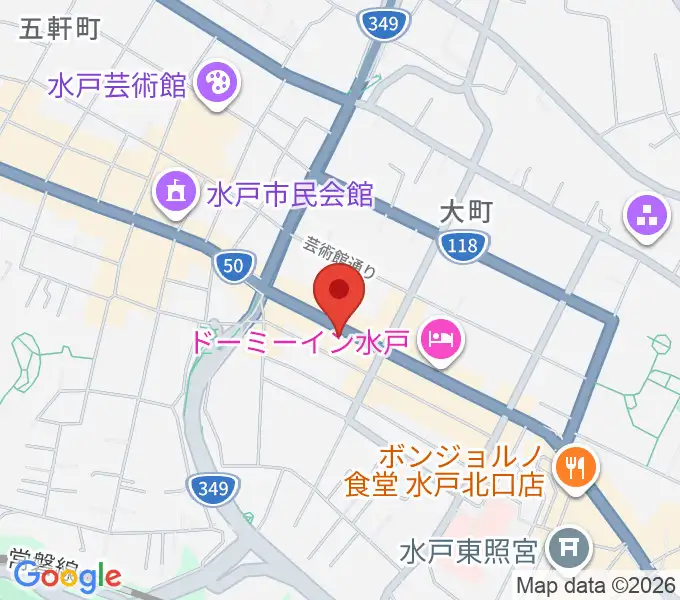 水戸SONICの地図