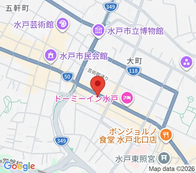 水戸SONICの地図