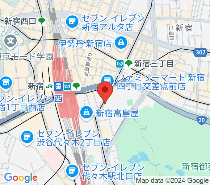 新宿ANTIKNOCKの地図