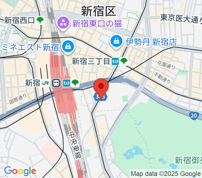 新宿ANTIKNOCKの地図