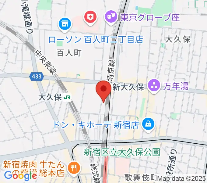 大久保水族館の地図