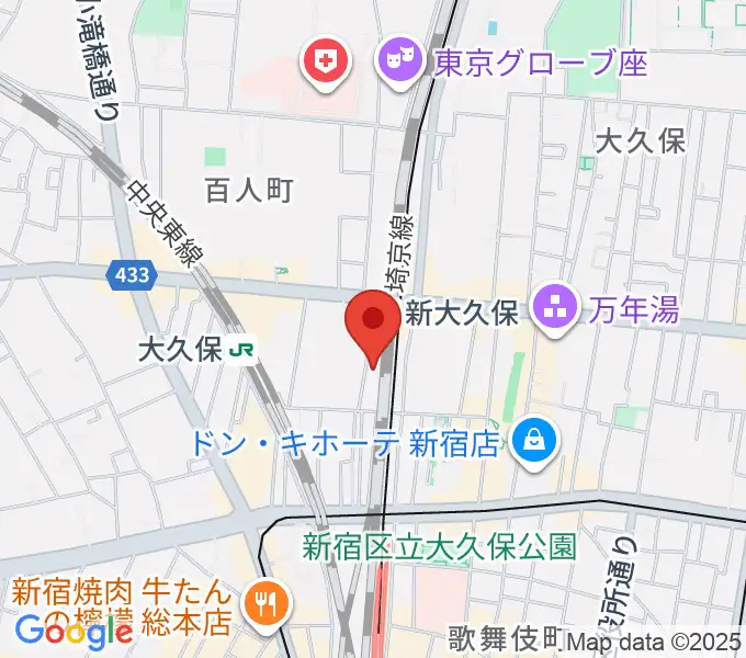 大久保水族館の地図